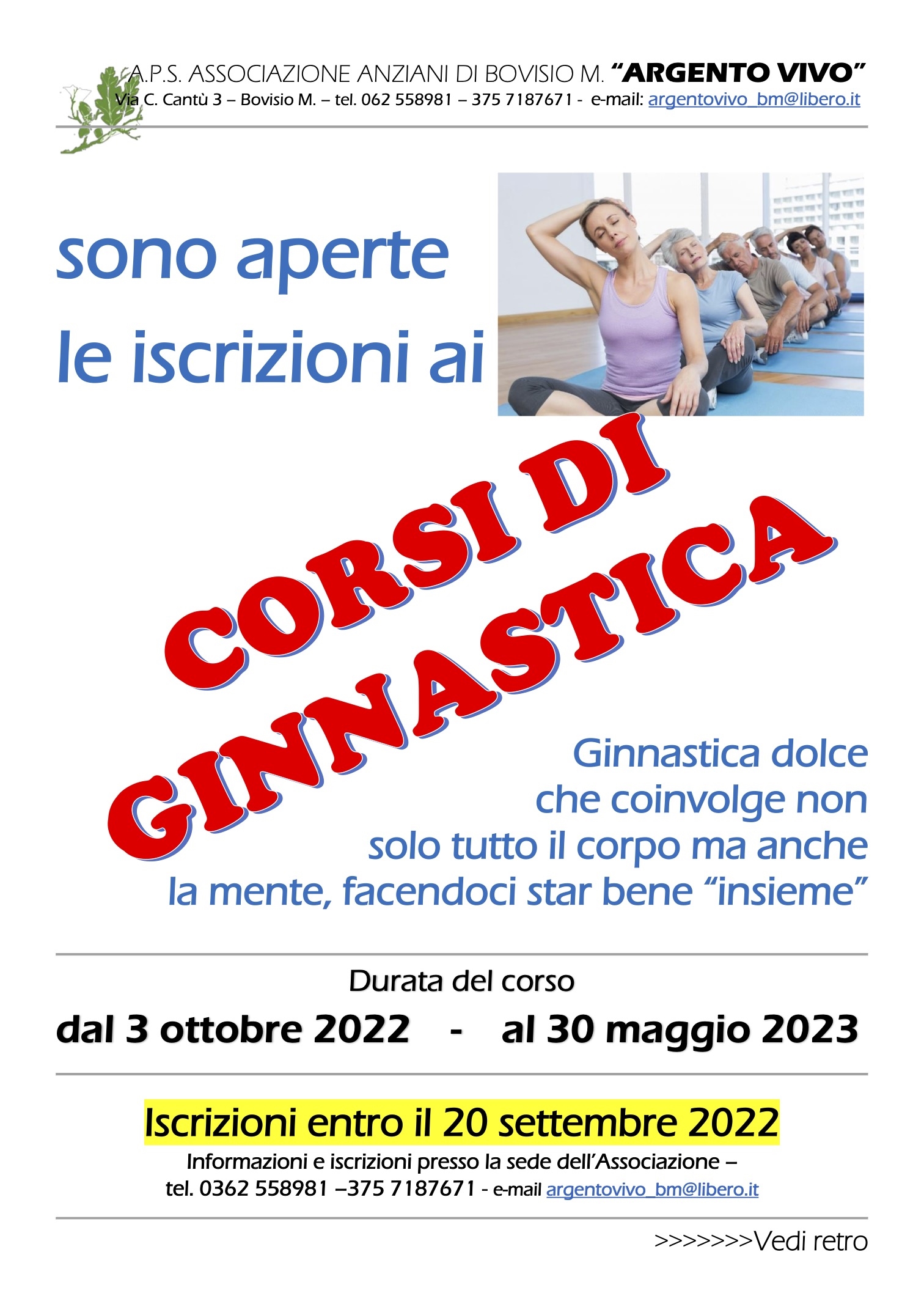 CORSI DI GINNASTICA - 