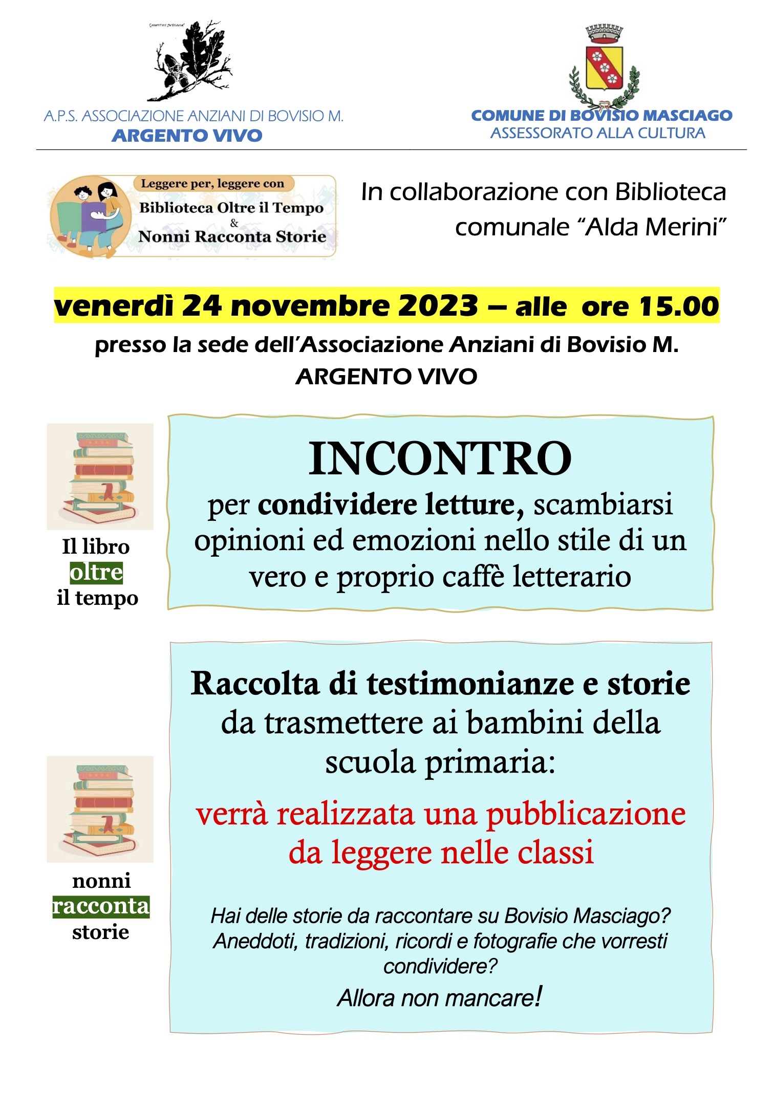 INCONTRO IN COLLABORAZIONE CON BIBLIOTECA CIVICA - 